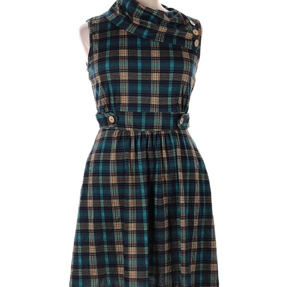 Modcloth "Coach Tour" Plaid Dress - Picture 4 of 5